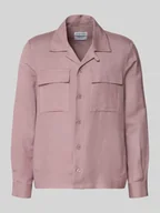 Kurtki męskie - Krój regular fit koszulokurtka z mieszanki lnu i wiskozy model 'ANTIGUA' - miniaturka - grafika 1