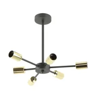 Lampy sufitowe - Mandi lampa sufitowa 6xE27 czarna/złota A8100-6 - miniaturka - grafika 1