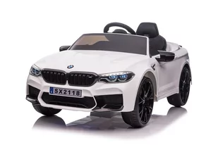 Pojazd Na Akumulator BMW M5 Biały - Pojazdy elektryczne dla dzieci - miniaturka - grafika 1