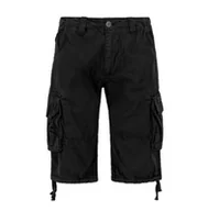 Spodnie męskie - spodnie bojówki krótkie ALPHA INDUSTRIES - JET SHORT BLACK-34 - miniaturka - grafika 1