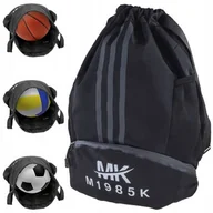 Plecaki worki - Plecak Worek Sportowy Szkolny Wodoszczelny na Piłkę Buty ze Ściągaczem Duży - miniaturka - grafika 1