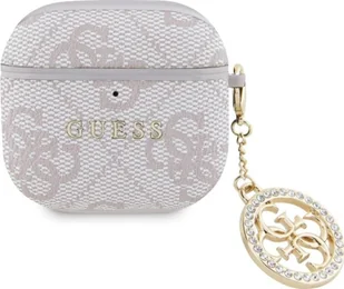 Etui Guess 4G Strass Charm do AirPods 4 różowy - Akcesoria do słuchawek - miniaturka - grafika 1