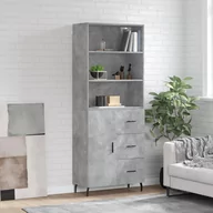 Witryny - vidaXL Witrynka, szarość betonu 69,5x34x180 cm materiał drewnopochodny - miniaturka - grafika 1
