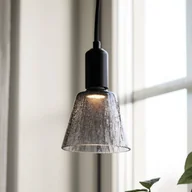 Lampy sufitowe - Lampa wisząca PR Home Tilda, dymny szary, Ø 12,5 cm, szklana wtyczka - miniaturka - grafika 1