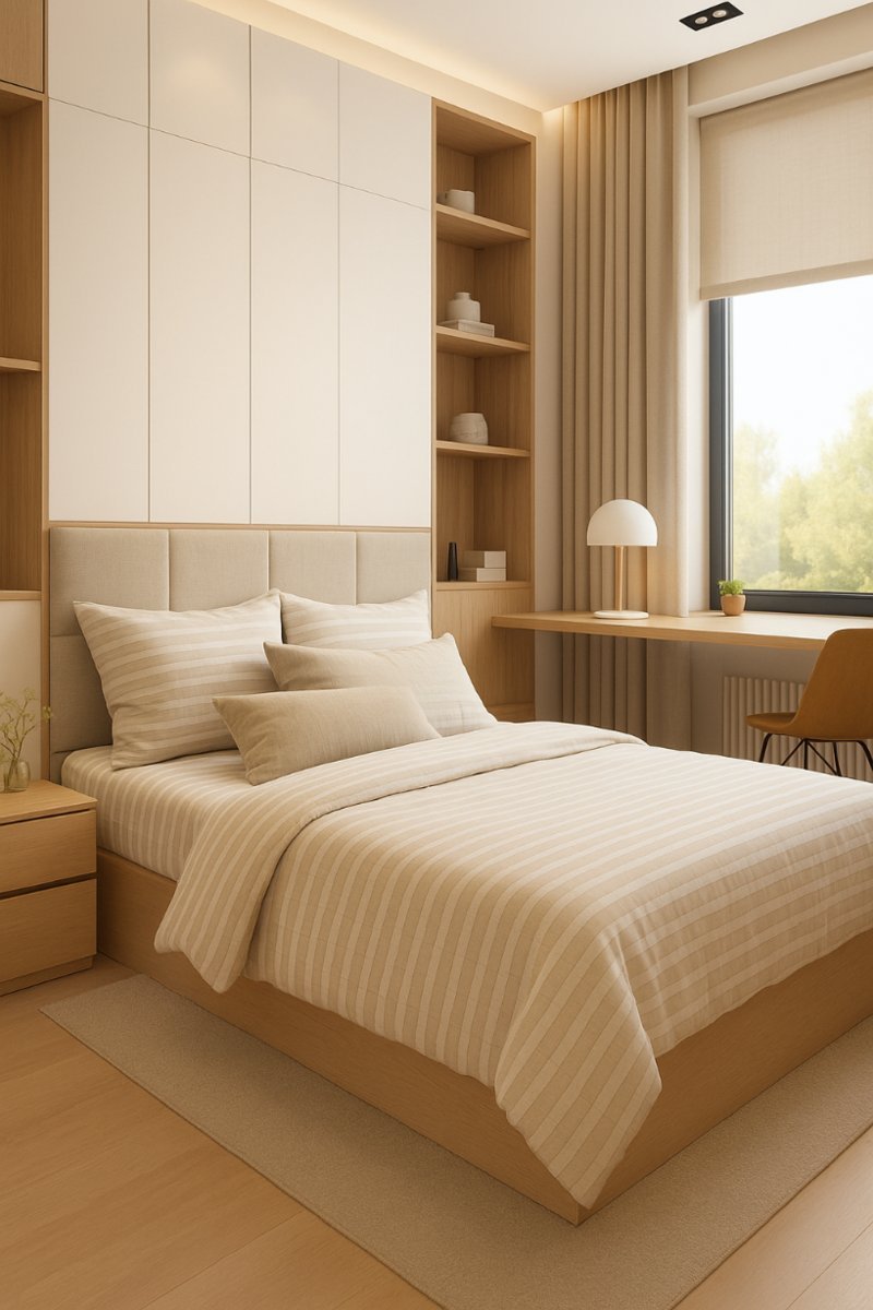 Pościel satynowa 140x200 w kolorze żółtym z delikatnym motywem kwiatowym OUTLET