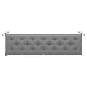 Poduszki ogrodowe - vidaXL Poduszka na ławkę ogrodową, szara, 200x50x7 cm, tkanina - miniaturka - grafika 1