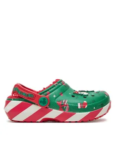 Crocs Klapki Classic Mickey Xmass Lined Clog K 210814 Zielony - Buty dla chłopców - miniaturka - grafika 1