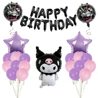 Balony i akcesoria - Zestaw balonów urodzinowych Kuromi Sanrio, Hello Kitty - miniaturka - grafika 1