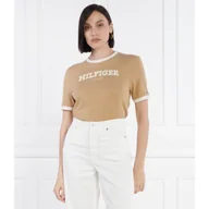 Koszulki i topy damskie - Tommy Hilfiger T-shirt MONOTYPE FLOCK | Regular Fit - miniaturka - grafika 1