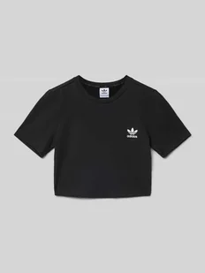 T-shirt krótki z wyhaftowanym logo - Koszulki dla dziewczynek - miniaturka - grafika 1