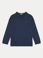 Swetry dla chłopców - United Colors Of Benetton Sweter 1041H1025 Granatowy Regular Fit - miniaturka - grafika 1