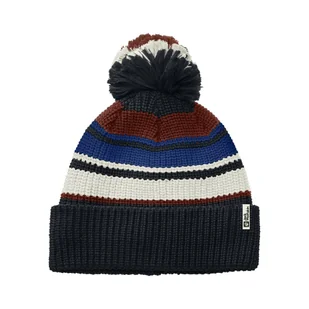 Dziecięca czapka Jack Wolfskin POMPOM BEANIE KIDS night blue - ONE SIZE - Czapki dla dzieci - miniaturka - grafika 1