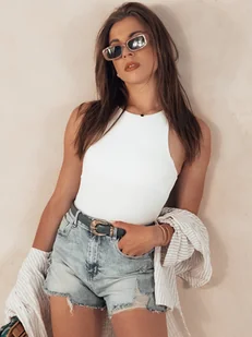 Spodenki damskie jeansowe URBAN COOL niebieskie Dstreet SY0360-XL - Spodenki damskie - miniaturka - grafika 1