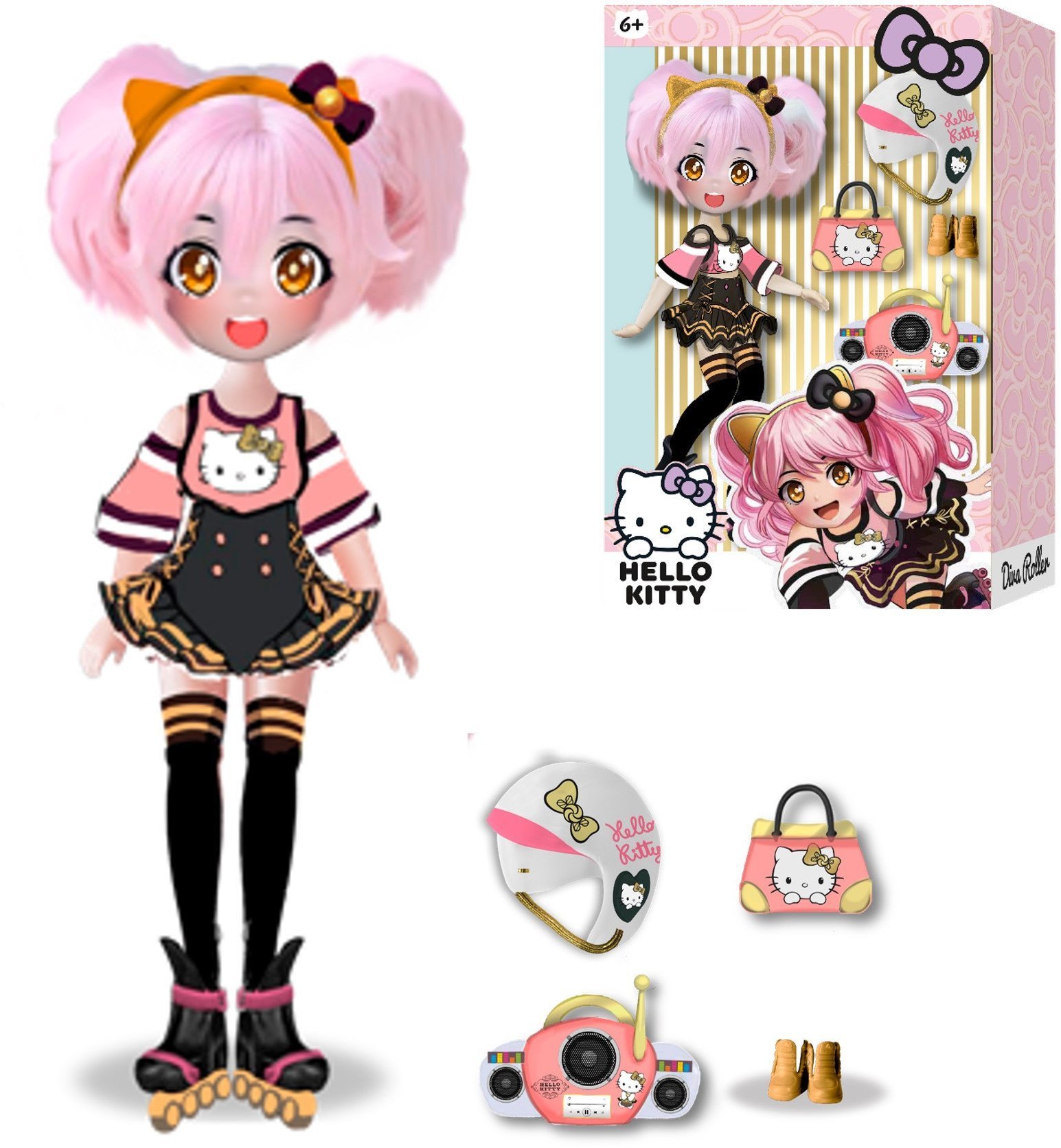 MANGA HELLO KITTY Golden Diva, lalka