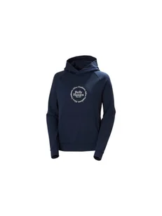 Bluza damska kangurka HELLY HANSEN W CORE GRAPHIC HOODI granatowa S - Bluzy damskie - miniaturka - grafika 1