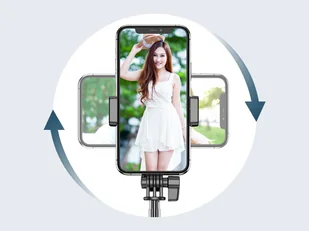 Kijek Selfie Lampa Led fotograficzna ze statywem kosmetyczna do zdjęć Alogy Ring - Selfie stick - miniaturka - grafika 2