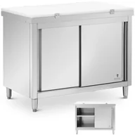Meble gastronomiczne - Szafka gastronomiczna wolnostojąca z deską do krojenia STAL 120 x 70 cm - miniaturka - grafika 1