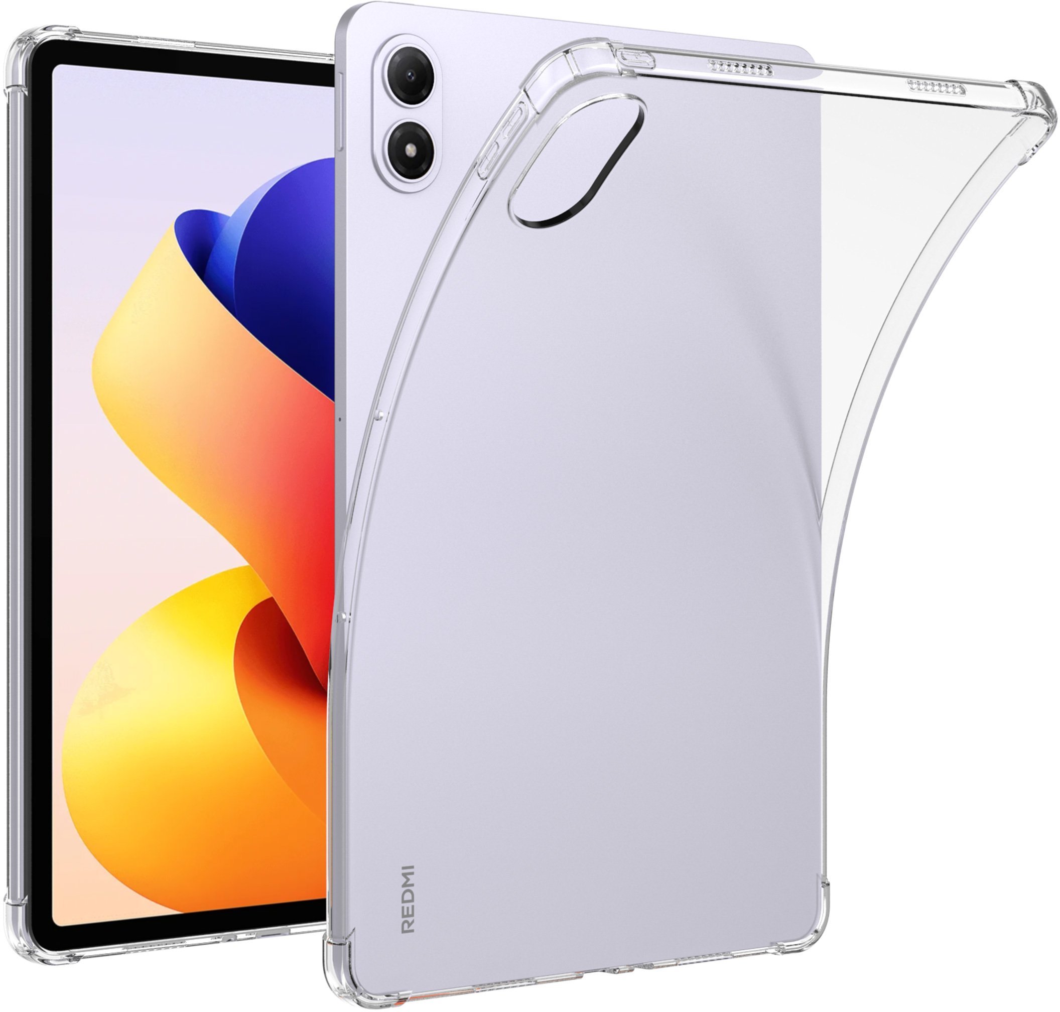 Etui na tablet 4kom.pl Etui do Xiaomi Redmi Pad 2 Pro 12.1 2025 / Poco Pad M1 / Poco Pad M1 - silikonowe plecki przezroczyste