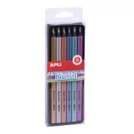 Przybory szkolne - Apli Kids Metal - Kredki Ołówkowe Jumbo - Apli Kids 18061 - miniaturka - grafika 1