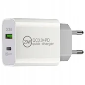 Ładowarki do telefonów - Ładowarka Sieciowa 20W Pd Qc 3.0 Usb C Do Iphone - miniaturka - grafika 1