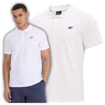 Koszulka 4F Męska Polo Polówka Sportowa Na Co Dzień Bawełna Limitowana 4XL