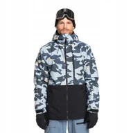 Kurtki narciarskie - Kurtka snowboardowa męska Quiksilver Mission Printed Block - miniaturka - grafika 1
