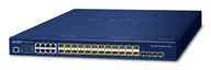Pozostałe akcesoria sieciowe - PLANET Layer 3 16-Port 100/1000X SFP Zarządzany L3 10G Ethernet (100/1000/10000) 1U Niebieski - miniaturka - grafika 1