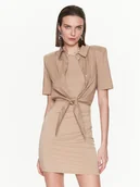 Sukienki - Patrizia Pepe Sukienka codzienna 8A1055/J013-B752 Beżowy Regular Fit - miniaturka - grafika 1