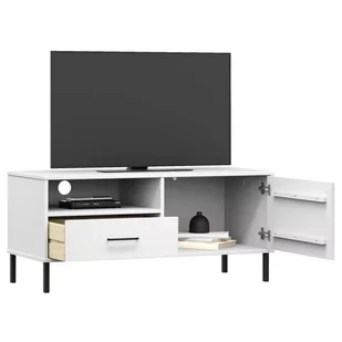 Szafka pod TV OSLO, metalowe nóżki, biała, sosnowa Lumarko - Szafki RTV Szafka pod TV OSLO, metalowe nóżki, biała, sosnowa Lumarko - Szafki RTV - miniaturka - grafika 4