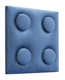 Panel ścienny tapicerowany Velvet Lego 25x25x4 cm niebieski - Meble modułowe i akcesoria - miniaturka - grafika 1