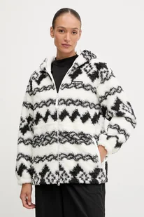 Columbia bluza polarowa Rare Escape kolor czarny z kapturem wzorzysta 2135371 - Bluzy damskie - miniaturka - grafika 1