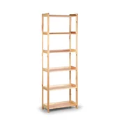 Szafy i regały magazynowe - B2B Partner Drewniany regał, 6 półek, 2040x680x435 mm 11037 - miniaturka - grafika 1