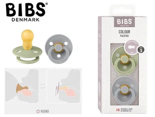 BIBS COLOUR 2-PACK CLOUD & SAGE L Smoczek Uspokajający kauczuk Hevea - Smoczki uspokajające BIBS COLOUR 2-PACK CLOUD & SAGE L Smoczek Uspokajający kauczuk Hevea - Smoczki uspokajające - miniaturka - grafika 1