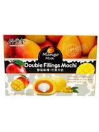 Ciastka - Mochi mango śmietanka podwójne nadzienie japońskie owocowe ciastka ryżowe z mąki kleistej 180g - miniaturka - grafika 1