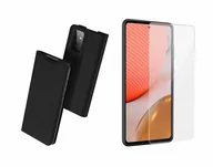 Etui i futerały do telefonów - DuxDucis Braders Etui z Klapką Czarny + Szkło do Samsung Galaxy A72 - miniaturka - grafika 1