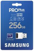Czytniki kart pamięci - Samsung PRO Plus microSD-card + USB Card Reader - 160/120MB - 256GB MB-MD256KB/WW - miniaturka - grafika 1