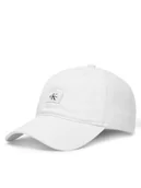Czapki damskie - Calvin Klein Czapka z daszkiem Monologo Woven Patch Bb Cap LV04D5077G Biały - miniaturka - grafika 1