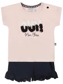 Kaftaniki dla niemowląt - Dirkje 2-częściowy zestaw w kolorze jasnoróżowo-czarnym - miniaturka - grafika 1