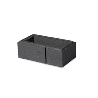 Akcesoria do ogrodzeń - Bloczek słupkowy JONIEC® - ASTRA ABS19 Czarny 36 x 19 x 13 cm - miniaturka - grafika 1