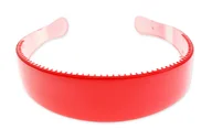 Ozdoby do włosów - Jubileo, Opaska do włosów czerwona plastikowa red - miniaturka - grafika 1
