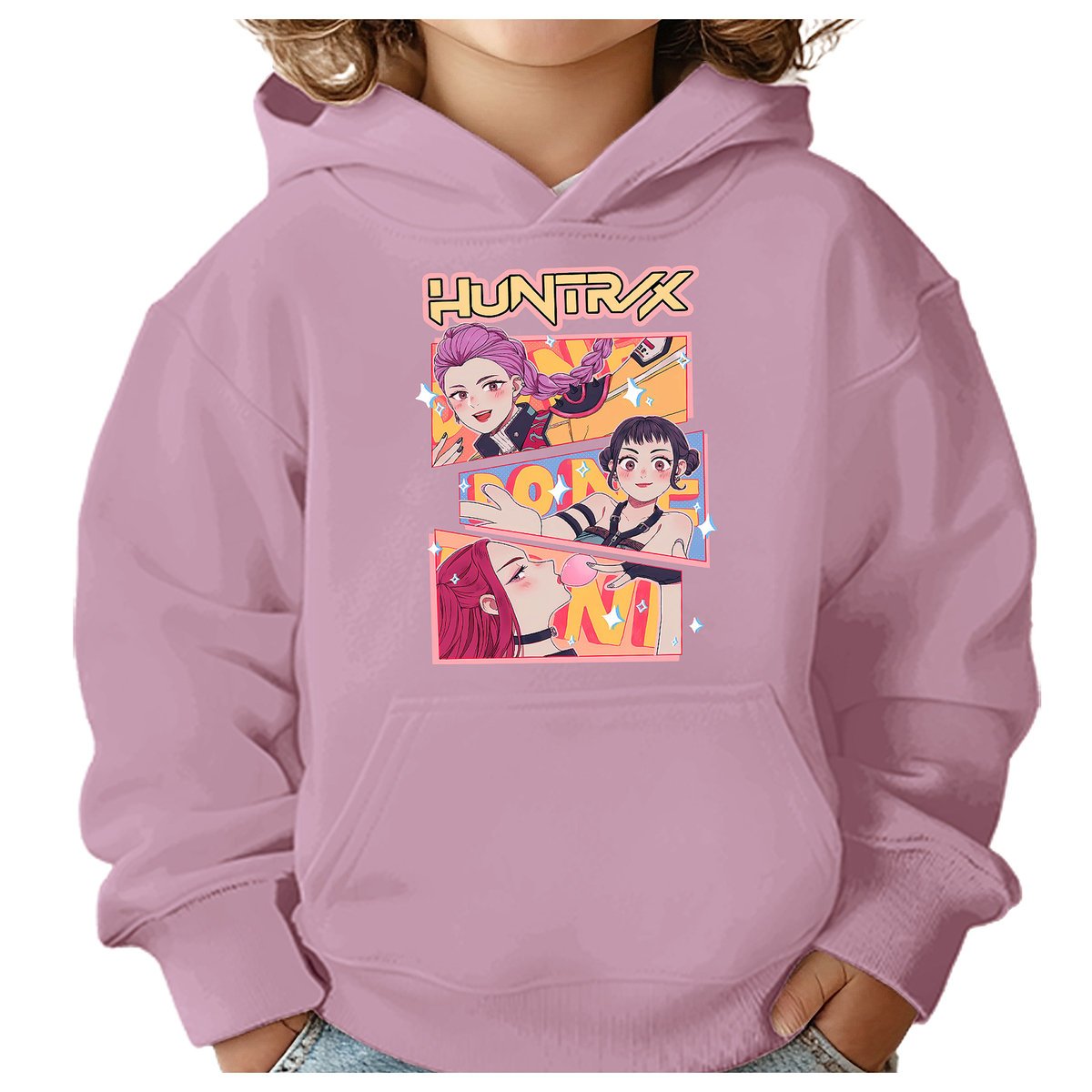 BLUZA DZIECIĘCA KPOP DEMON HUNTERS HUNTRIX 146-152 Z KAPTUREM BAWEŁNIANA