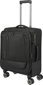 Walizki - Walizka kabinowa poszerzana Travelite CrossLite 55 cm Black - miniaturka - grafika 1