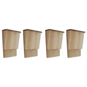 Karmniki dla ptaków - vidaXL Domki dla nietoperzy, 4 szt., 22 x 12 x 34 cm, drewniane vidaXL - miniaturka - grafika 1