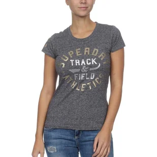 Koszulka damska Superdry Black Noire Grindle t-shirt bawełna-XS - Koszulki i topy damskie - miniaturka - grafika 1