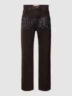 Spodnie męskie - Jeansy o kroju baggy fit z nadrukiem z logo - miniaturka - grafika 1