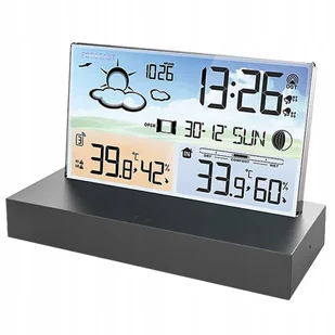 Cyfrowa Stacja Pogodowa Termometr Higrometr Zegar Data Czujnik - Stacje pogodowe - miniaturka - grafika 1