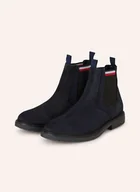 Botki damskie - Tommy Hilfiger Botki Chelsea blau - miniaturka - grafika 1