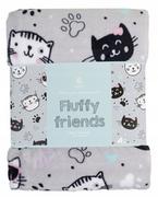 Narzuty - Koc Narzuta Pled Fluffy 150x200 Koty Kot - miniaturka - grafika 1