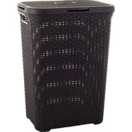 Kosze na bieliznę - Curver Kosz na pranie Style, ciemnobrązowy, 60 l (CUR-189206) - miniaturka - grafika 1