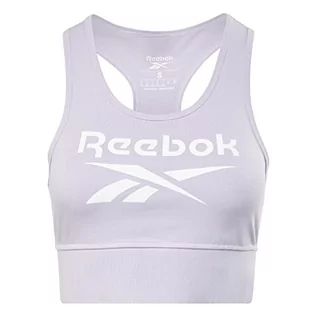 Biustonosze - Reebok Damski biustonosz sportowy, fioletowy Oasis, L - grafika 1